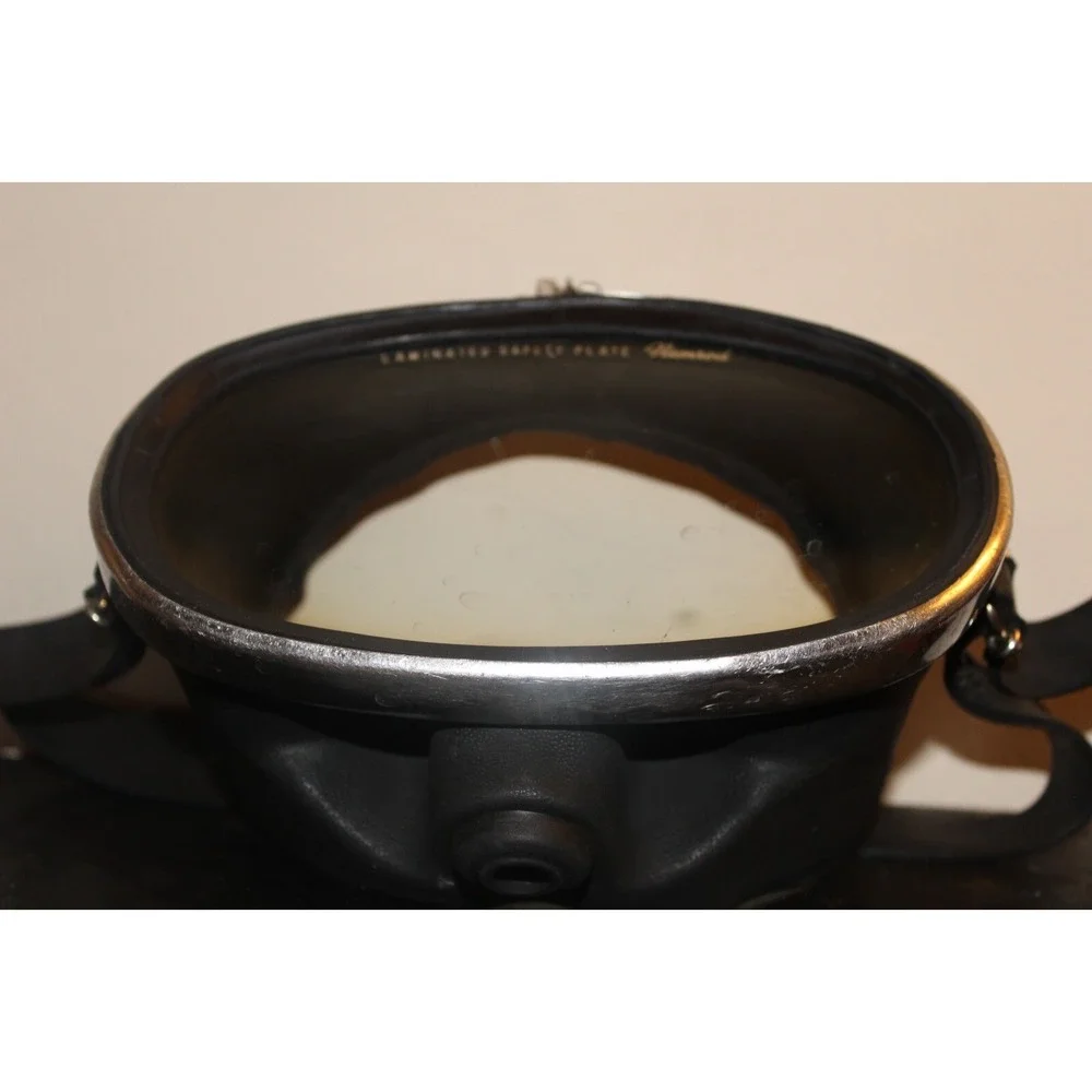 VINTAGE 1960's NEMROD REGENT CLASSIC BLACK OVAL SCUBA DIVING MASK -Made in Japan